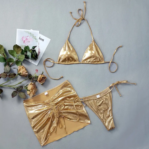 Bikini swimsuit  -Gold  Medium